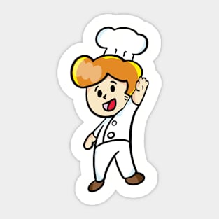 chef cartoon character  drawing Sticker